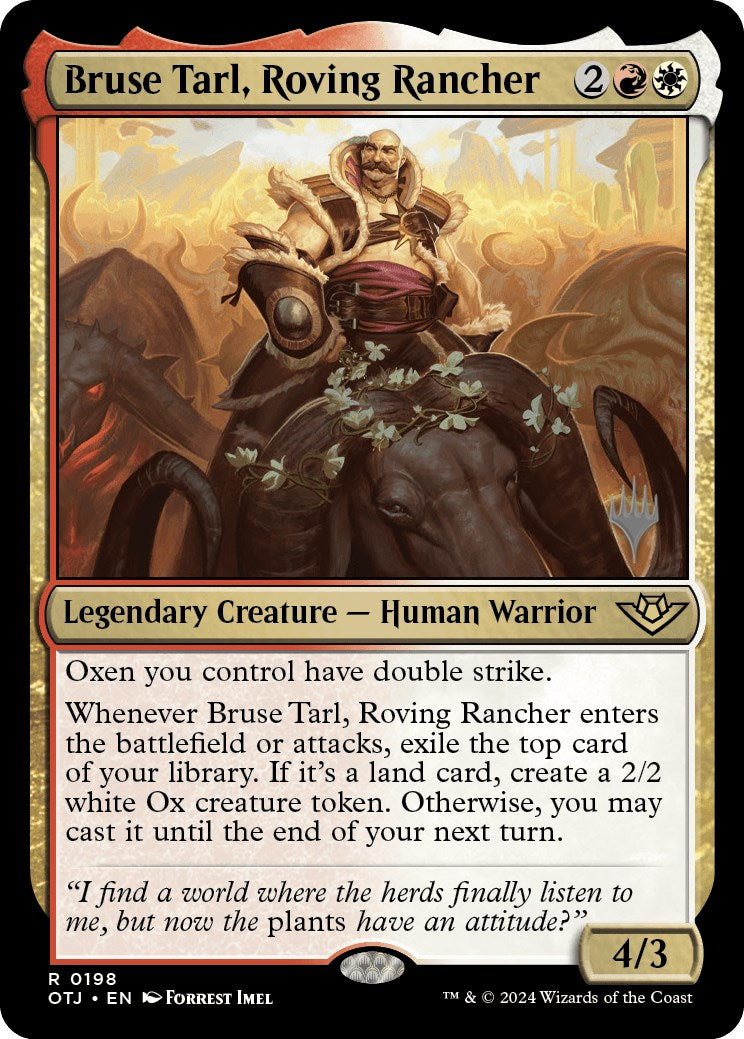 Bruse Tarl, Roving Rancher (Promo Pack) [Outlaws of Thunder Junction Promos] - The Mythic Store | 24h Order Processing