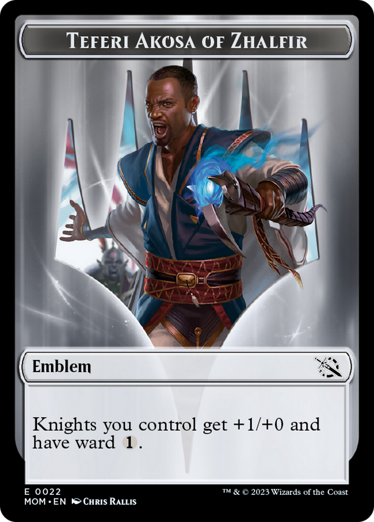 Soldier // Teferi Akosa of Zhalfir Emblem Double-Sided Token [March of the Machine Tokens] - The Mythic Store | 24h Order Processing
