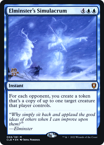 Elminster's Simulacrum [Commander Legends: Battle for Baldur's Gate Prerelease Promos] - The Mythic Store | 24h Order Processing