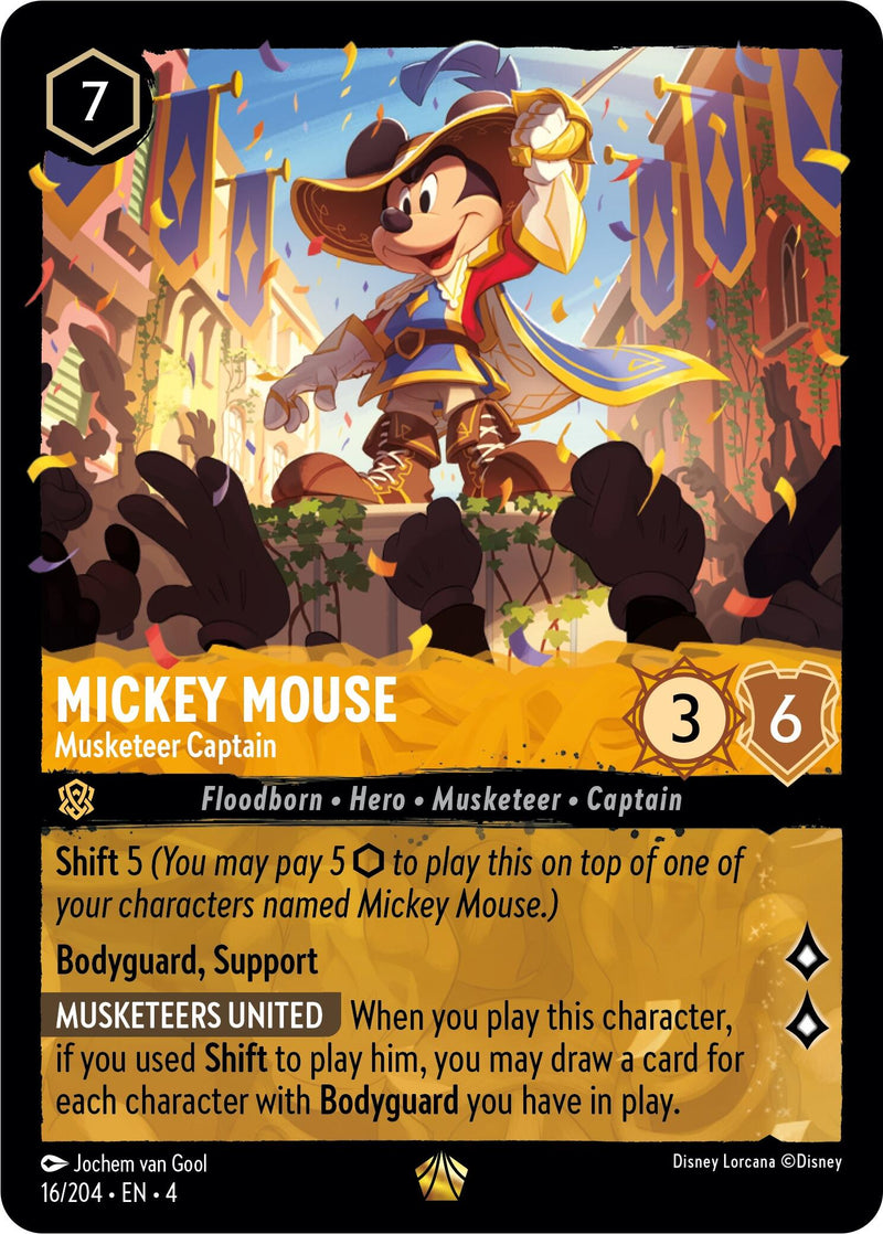 Mickey Mouse - Musketeer Captain (16/204) [Ursula's Return] - The Mythic Store | 24h Order Processing
