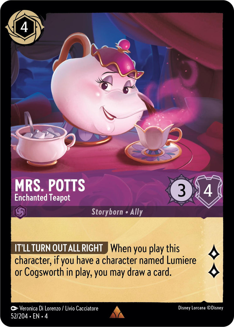 Mrs. Potts - Enchanted Teapot (52/204) [Ursula's Return] - The Mythic Store | 24h Order Processing