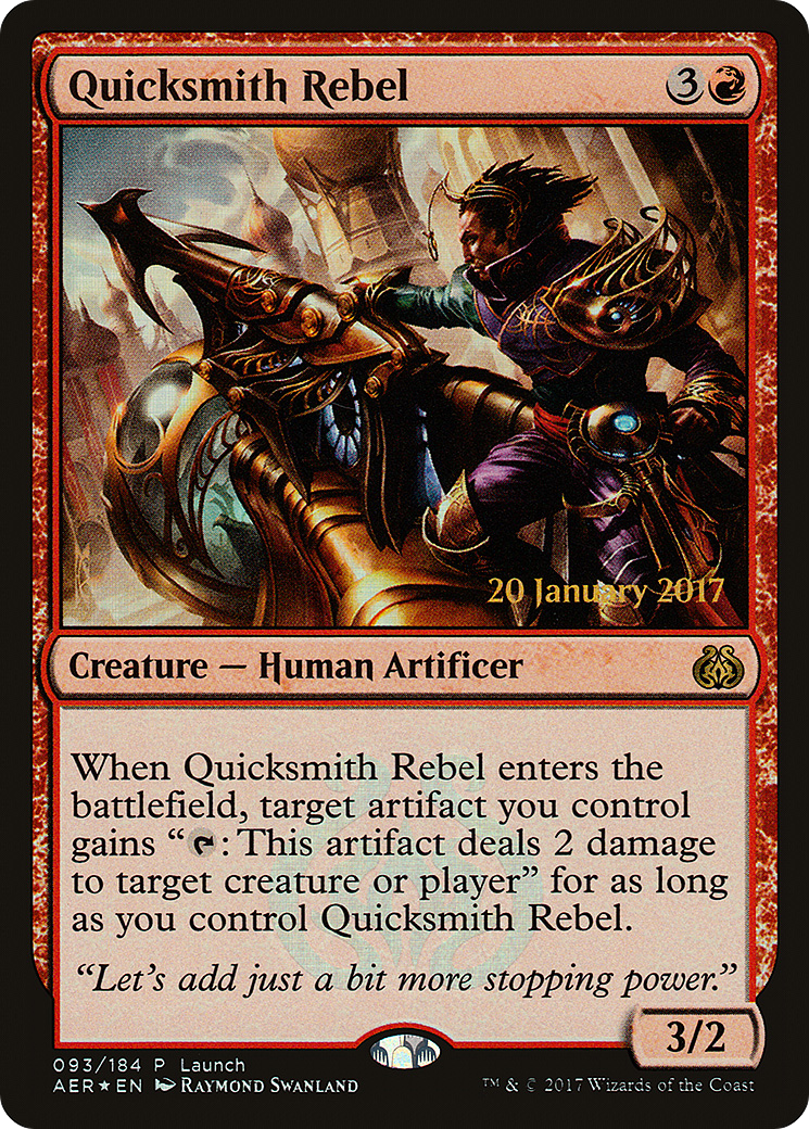 Quicksmith Rebel (Launch) [Aether Revolt Promos] - The Mythic Store | 24h Order Processing