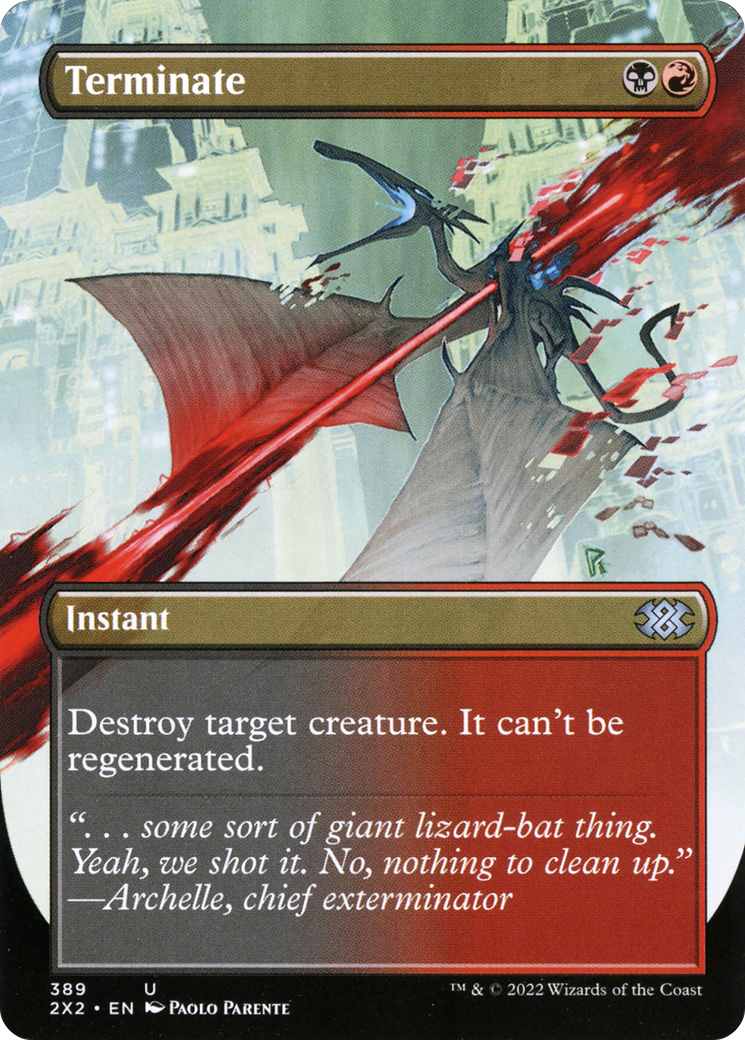 Terminate (Borderless Alternate Art) [Double Masters 2022] - The Mythic Store | 24h Order Processing