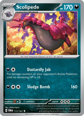 Scolipede (117/167) [Scarlet & Violet: Twilight Masquerade] - The Mythic Store | 24h Order Processing