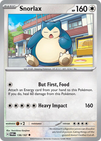 Snorlax (136/167) [Scarlet & Violet: Twilight Masquerade] - The Mythic Store | 24h Order Processing