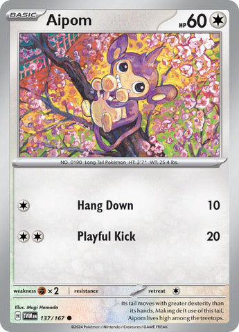 Aipom (137/167) [Scarlet & Violet: Twilight Masquerade] - The Mythic Store | 24h Order Processing