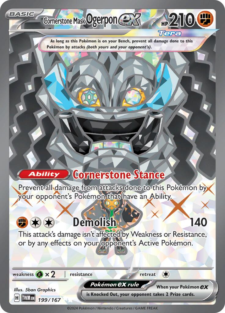 Cornerstone Mask Ogerpon ex (199/167) [Scarlet & Violet: Twilight Masquerade] - The Mythic Store | 24h Order Processing