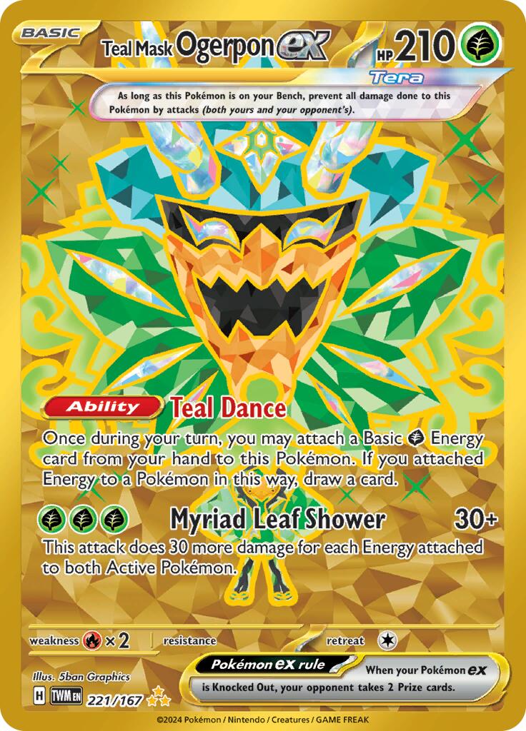 Teal Mask Ogerpon ex (221/167) [Scarlet & Violet: Twilight Masquerade] - The Mythic Store | 24h Order Processing