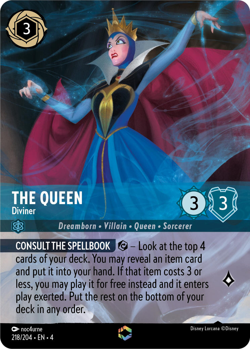 The Queen - Diviner (Enchanted) (218/204) [Ursula's Return] - The Mythic Store | 24h Order Processing