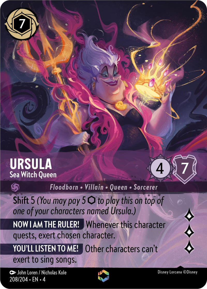 Ursula - Sea Witch Queen (Enchanted) (208/204) [Ursula's Return] - The Mythic Store | 24h Order Processing