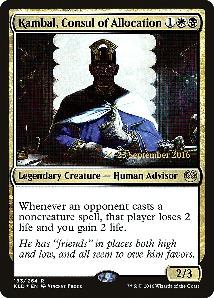 Kambal, Consul of Allocation [Kaladesh Prerelease Promos] - The Mythic Store | 24h Order Processing