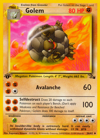 Golem (36/62) [Fossil 1st Edition] - The Mythic Store | 24h Order Processing