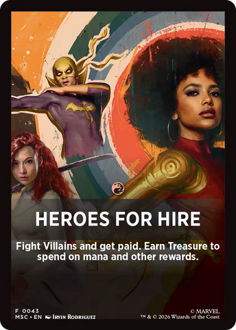 Heroes For Hire Theme Card [Marvel Super Heroes Commander] - The Mythic Store | 24h Order Processing