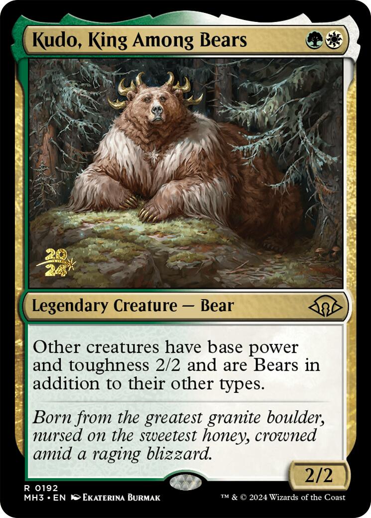 Kudo, King Among Bears [Modern Horizons 3 Prerelease Promos] - The Mythic Store | 24h Order Processing