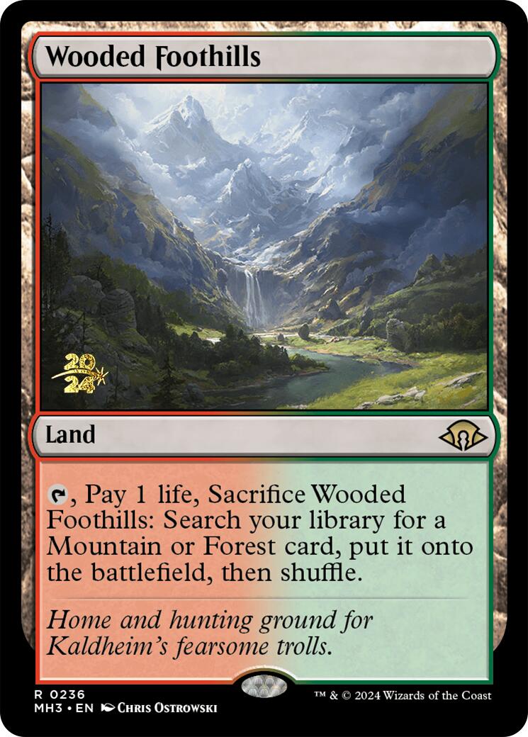 Wooded Foothills [Modern Horizons 3 Prerelease Promos] - The Mythic Store | 24h Order Processing