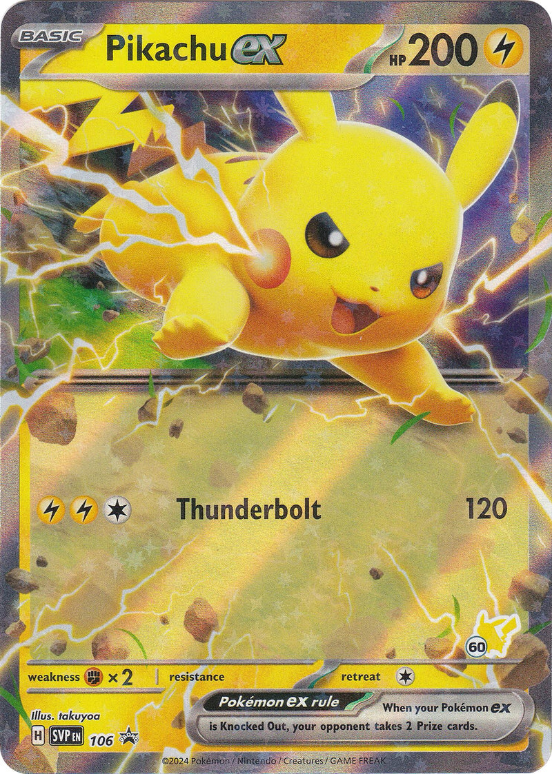 Pikachu ex (106) (Pikachu 60) [Battle Academy 2024] - The Mythic Store | 24h Order Processing