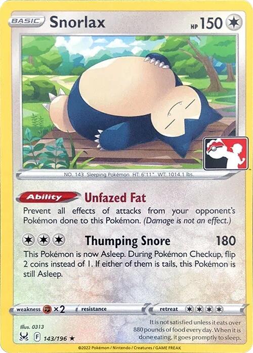 Snorlax (143/196) [Prize Pack Series Three] - The Mythic Store | 24h Order Processing