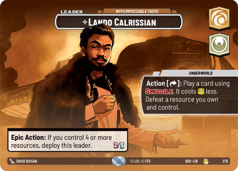 Lando Calrissian - With Impeccable Taste (279) (Showcase) (279) [Shadows of the Galaxy] - The Mythic Store | 24h Order Processing