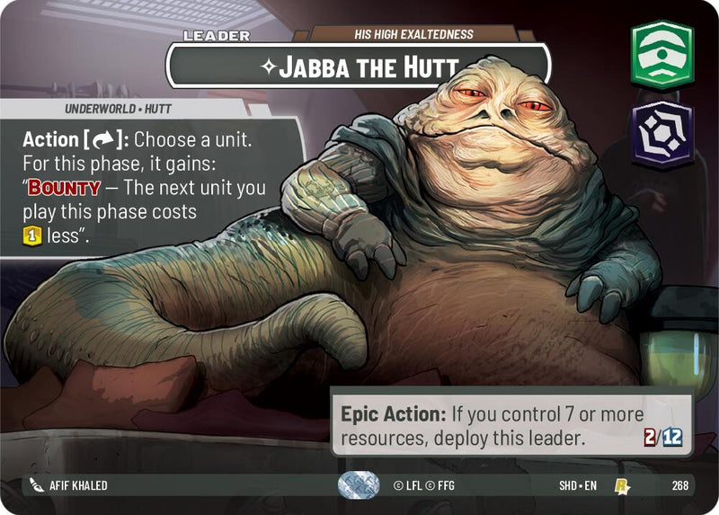 Jabba the Hutt - His High Exaltedness (Showcase) (268) [Shadows of the Galaxy] - The Mythic Store | 24h Order Processing