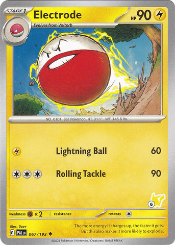 Electrode (067/193) (Pikachu Stamp #6) [Battle Academy 2024] - The Mythic Store | 24h Order Processing