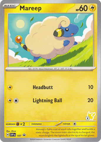 Mareep (107) (Pikachu Stamp #2) [Battle Academy 2024] - The Mythic Store | 24h Order Processing
