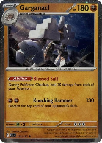 Garganacl (123/193) (Cosmos Holo) [Scarlet & Violet: Paldea Evolved] - The Mythic Store | 24h Order Processing