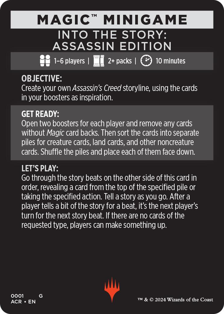 Into The Story: Assassin Edition (Magic Minigame) [Assassin's Creed Minigame] - The Mythic Store | 24h Order Processing