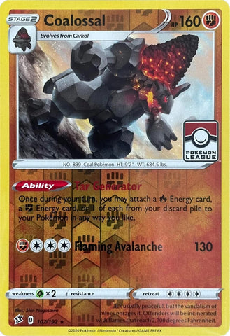 Coalossal (107/192) (League Promo) [Sword & Shield: Rebel Clash] - The Mythic Store | 24h Order Processing