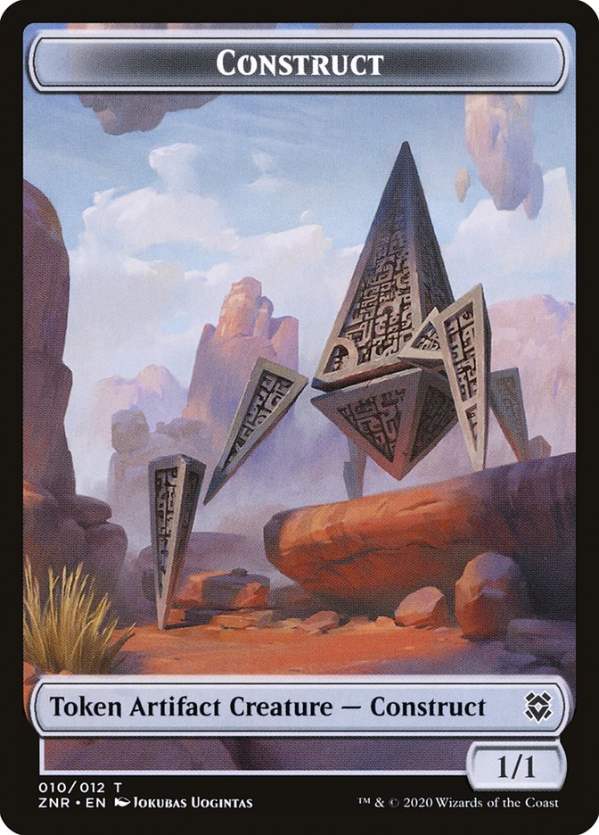 Angel Warrior // Construct Double-Sided Token [Zendikar Rising Tokens] - The Mythic Store | 24h Order Processing
