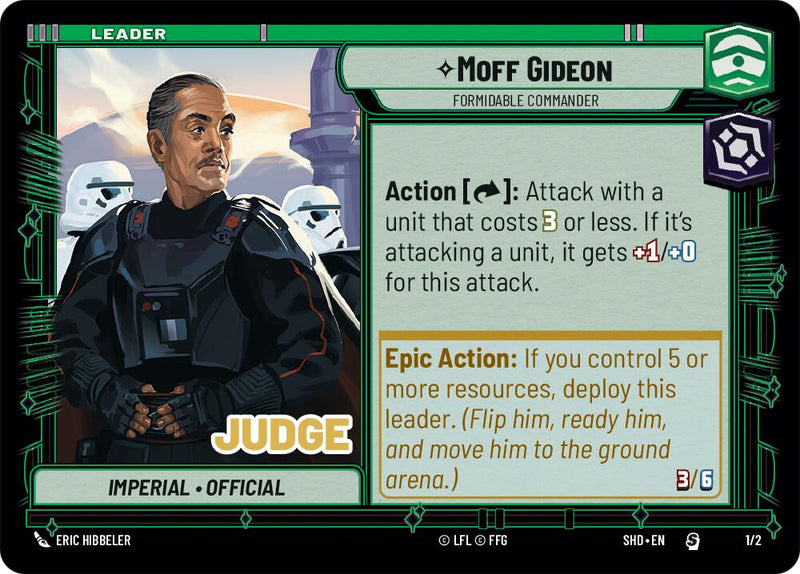 Moff Gideon - Formidable Commander (Judge Promo) (1/2) [Shadows of the Galaxy Promos] - The Mythic Store | 24h Order Processing