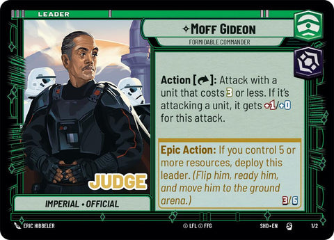 Moff Gideon - Formidable Commander (1/2) (Judge Promo) (1/2) [Shadows of the Galaxy Promos] - The Mythic Store | 24h Order Processing