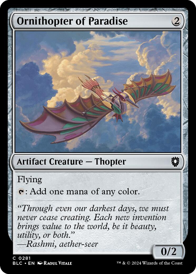 Ornithopter of Paradise [Bloomburrow Commander] - The Mythic Store | 24h Order Processing