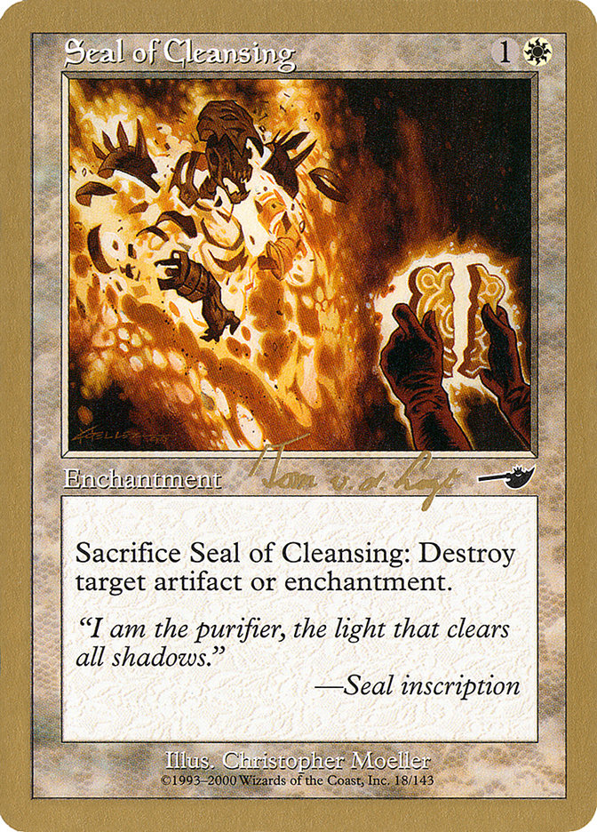 Seal of Cleansing (Tom van de Logt) [World Championship Decks 2000] - The Mythic Store | 24h Order Processing