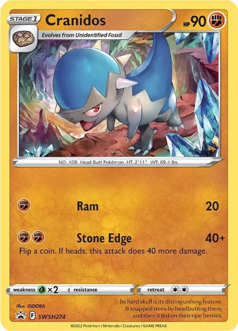 Cranidos (SWSH274) [Sword & Shield: Black Star Promos] - The Mythic Store | 24h Order Processing