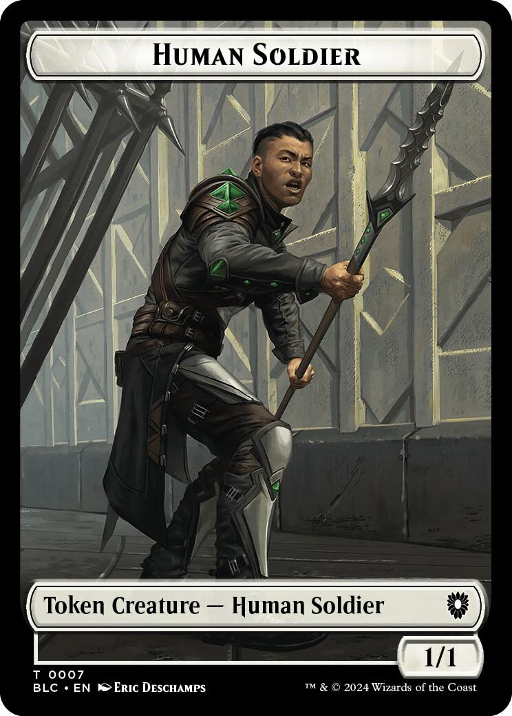 Human Soldier // Wolf (035) Double-Sided Token [Bloomburrow Commander Tokens] - The Mythic Store | 24h Order Processing