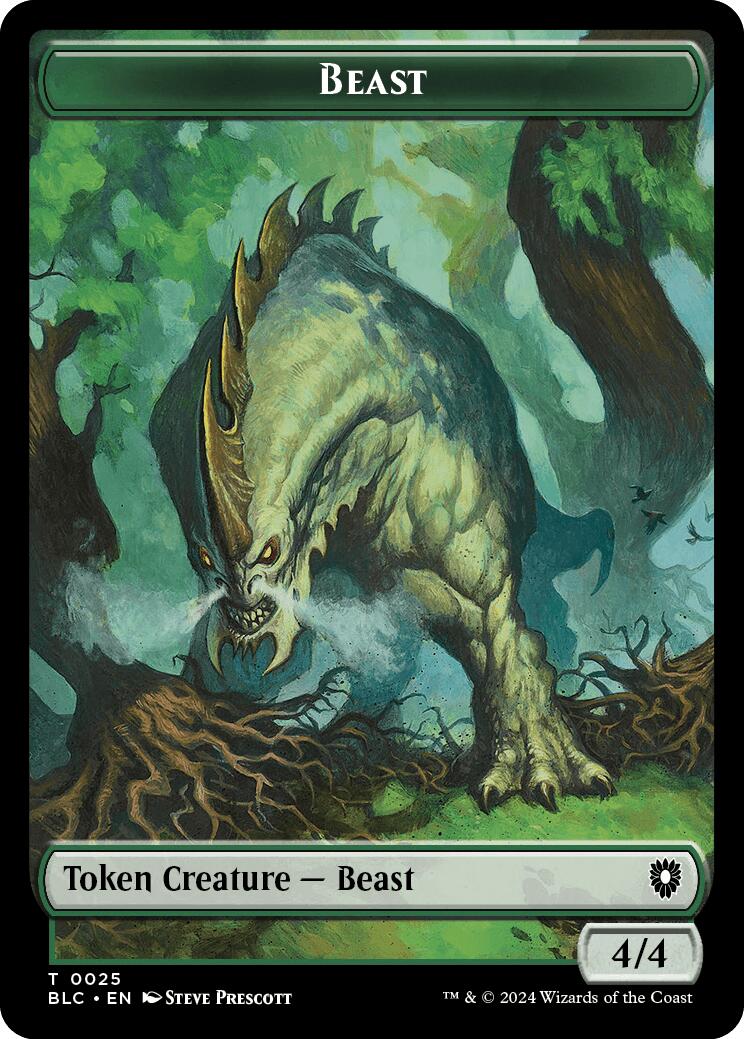 Cat // Beast (025) Double-Sided Token [Bloomburrow Commander Tokens] - The Mythic Store | 24h Order Processing