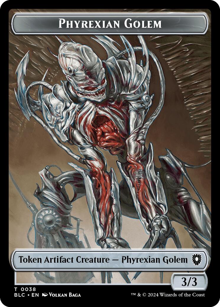 Phyrexian Golem // Faerie Double-Sided Token [Bloomburrow Commander Tokens] - The Mythic Store | 24h Order Processing