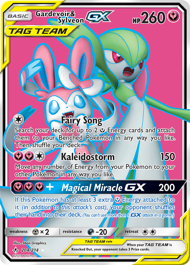 Gardevoir & Sylveon GX (204/214) [Sun & Moon: Unbroken Bonds] - The Mythic Store | 24h Order Processing