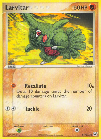 Larvitar (61/115) [EX: Unseen Forces] - The Mythic Store | 24h Order Processing