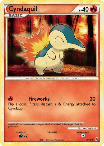 Cyndaquil (55/95) [HeartGold & SoulSilver: Call of Legends] - The Mythic Store | 24h Order Processing