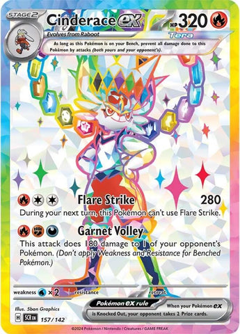 Cinderace ex (157/142) [Scarlet & Violet: Stellar Crown] - The Mythic Store | 24h Order Processing