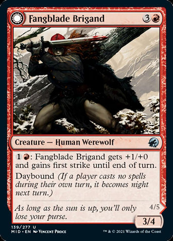 Fangblade Brigand // Fangblade Eviscerator [Innistrad: Midnight Hunt] - The Mythic Store | 24h Order Processing