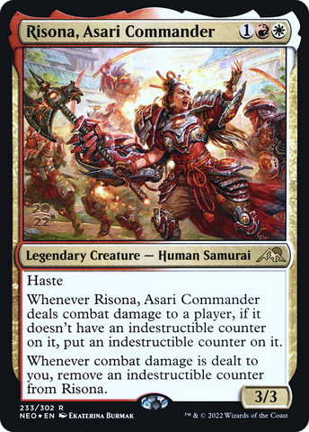 Risona, Asari Commander [Kamigawa: Neon Dynasty Prerelease Promos] - The Mythic Store | 24h Order Processing