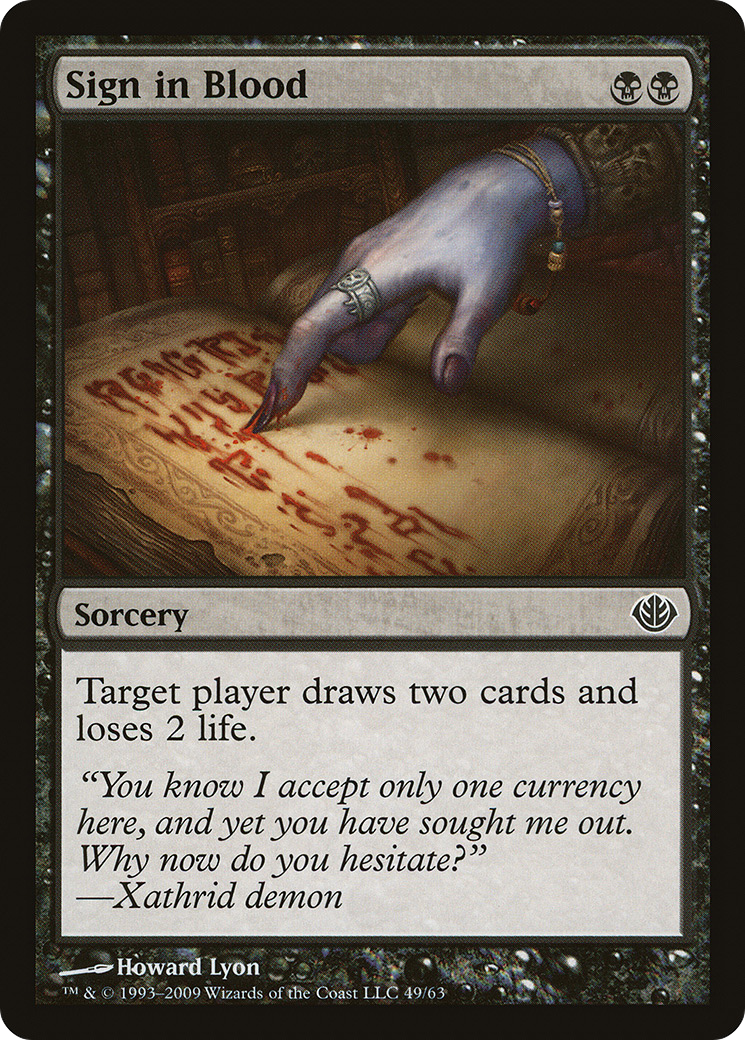 Sign in Blood [Duel Decks: Garruk vs. Liliana] - The Mythic Store | 24h Order Processing