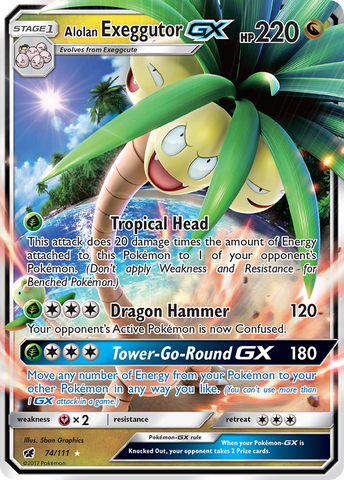 Alolan Exeggutor GX (74/111) [Sun & Moon: Crimson Invasion] - The Mythic Store | 24h Order Processing