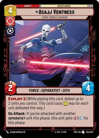 Asajj Ventress - Count Dooku's Assassin (134/257) (134/257) [Twilight of the Republic] - The Mythic Store | 24h Order Processing