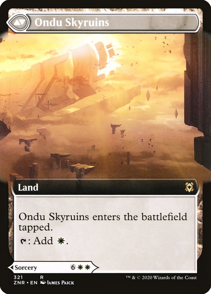 Ondu Inversion // Ondu Skyruins (Extended Art) [Zendikar Rising] - The Mythic Store | 24h Order Processing
