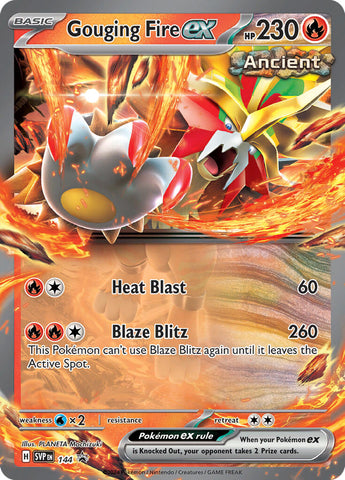 Gouging Fire ex (144) [Scarlet & Violet: Black Star Promos] - The Mythic Store | 24h Order Processing