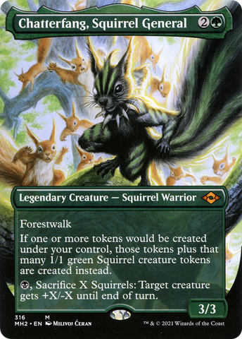 Chatterfang, Squirrel General (Borderless Alternate Art) [Modern Horizons 2] - The Mythic Store | 24h Order Processing