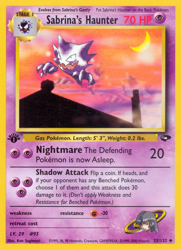 Sabrina's Haunter (55/132) [Gym Challenge 1st Edition] - The Mythic Store | 24h Order Processing